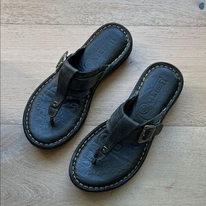 Women’s  Black Leather Sandals